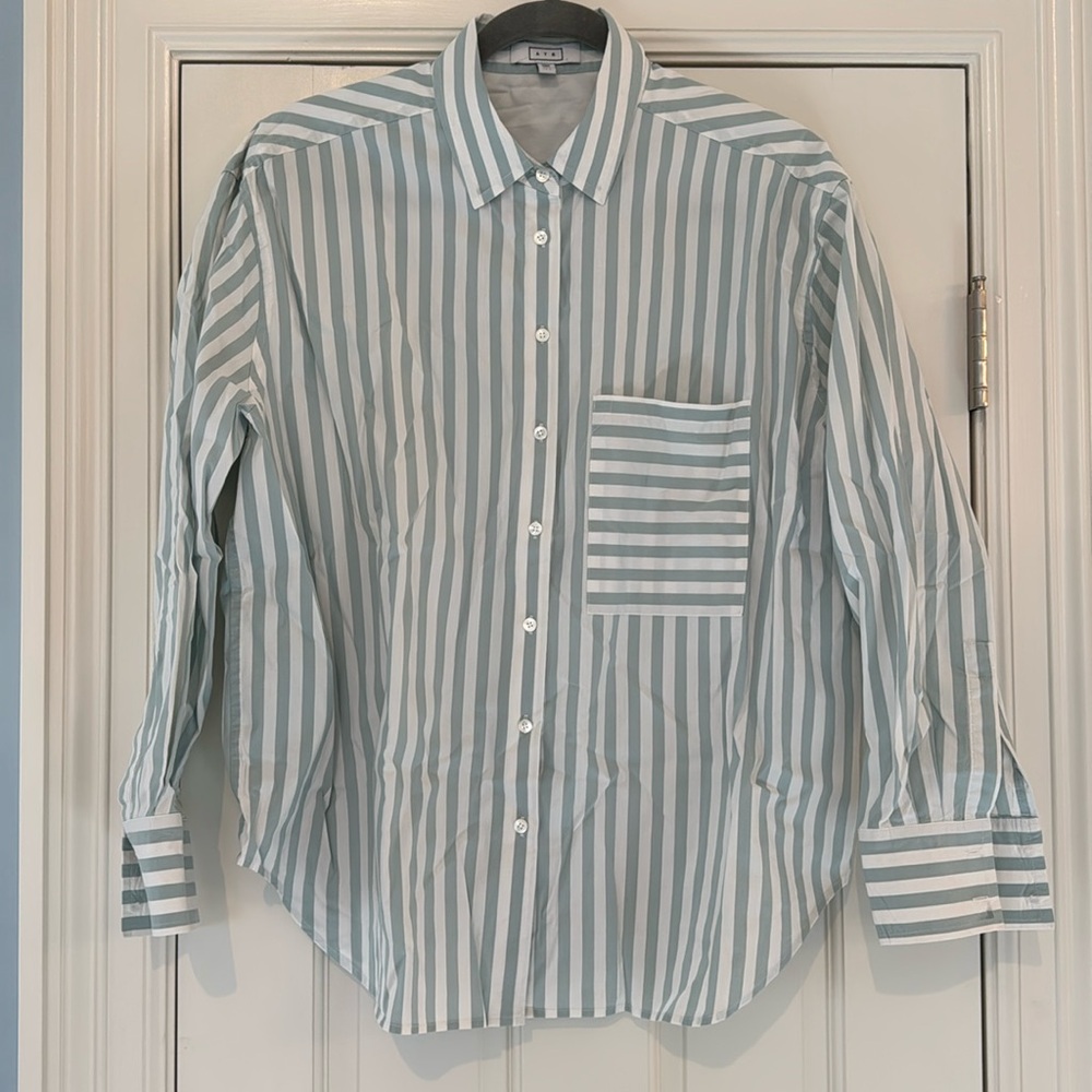 AYR Striped Oversized Button Down Shirt Size L